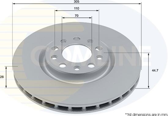 Comline ADC5014V - Спирачен диск vvparts.bg