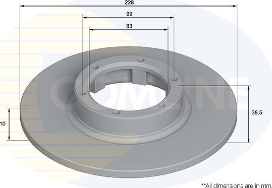 Comline ADC5123 - Спирачен диск vvparts.bg