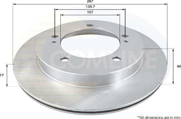 Comline ADC0907V - Спирачен диск vvparts.bg