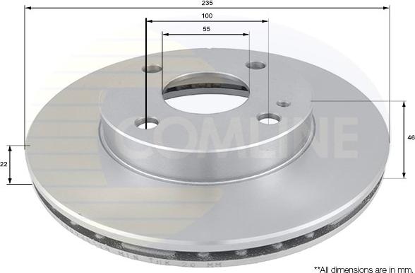 Comline ADC0441V - Спирачен диск vvparts.bg