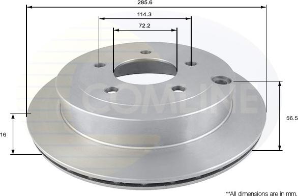 Comline ADC0453V - Спирачен диск vvparts.bg