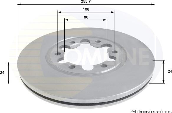 Comline ADC0452V - Спирачен диск vvparts.bg