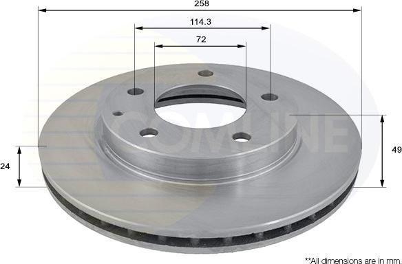 Comline ADC0416V - Спирачен диск vvparts.bg