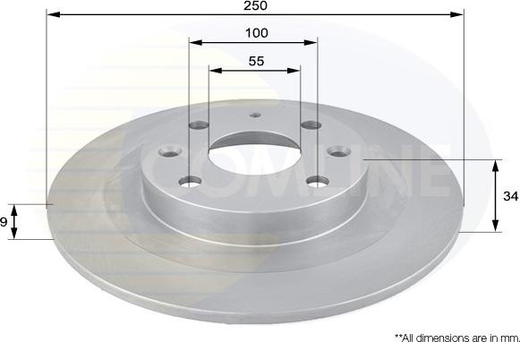 Comline ADC0410 - Спирачен диск vvparts.bg