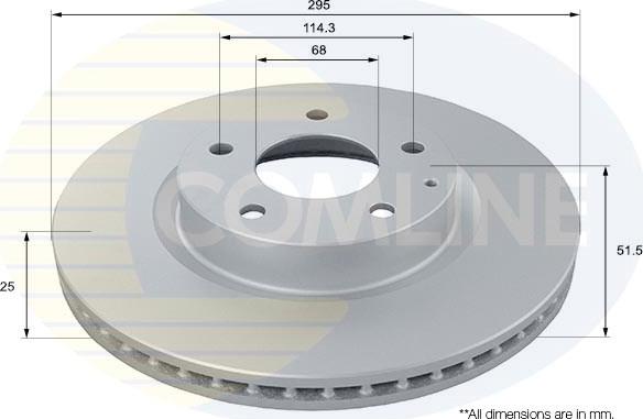 Comline ADC0476V - Спирачен диск vvparts.bg