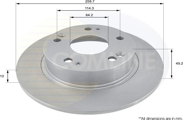 Comline ADC0549 - Спирачен диск vvparts.bg