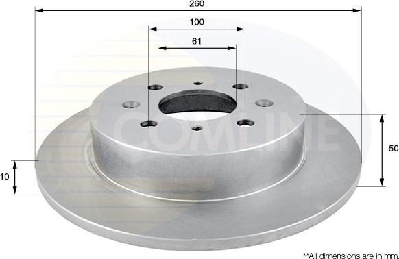 Comline ADC0543 - Спирачен диск vvparts.bg