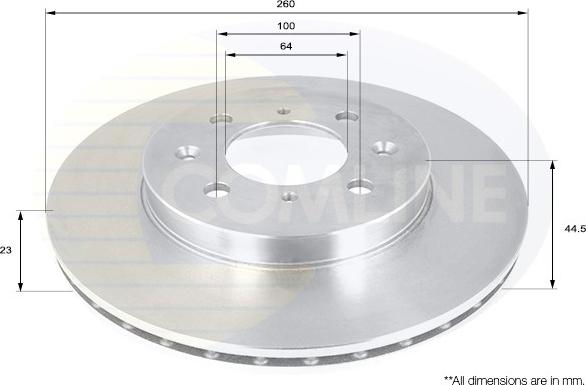 Comline ADC0554V - Спирачен диск vvparts.bg