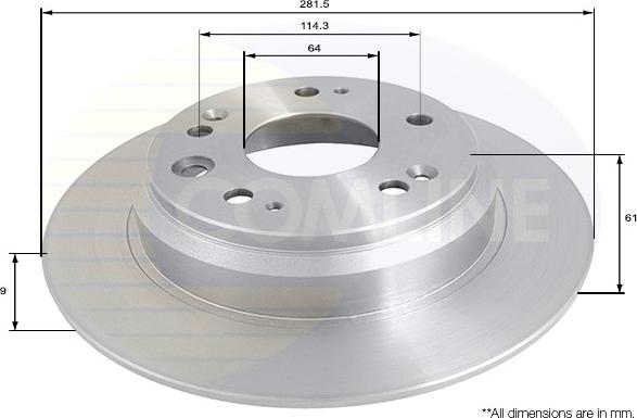 Comline ADC0551 - Спирачен диск vvparts.bg