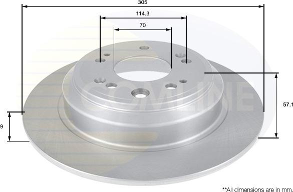 Comline ADC0567 - Спирачен диск vvparts.bg