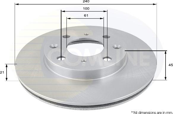 Comline ADC0505V - Спирачен диск vvparts.bg