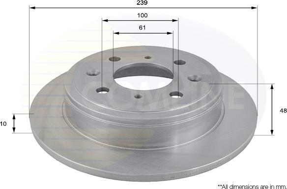 Comline ADC0518 - Спирачен диск vvparts.bg