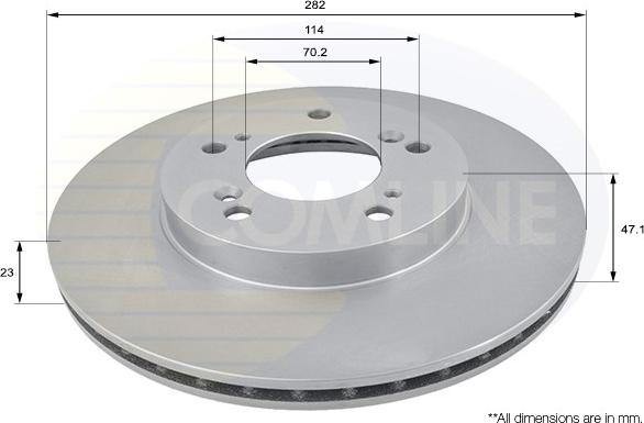 Comline ADC0531V - Спирачен диск vvparts.bg