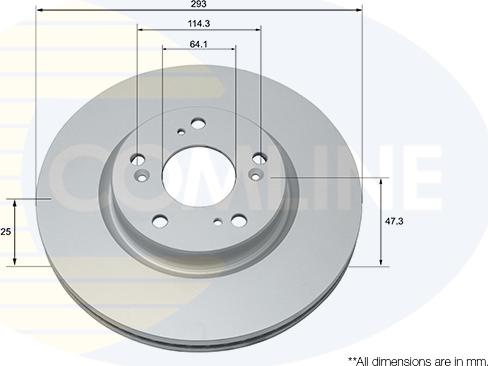 Comline ADC0572V - Спирачен диск vvparts.bg