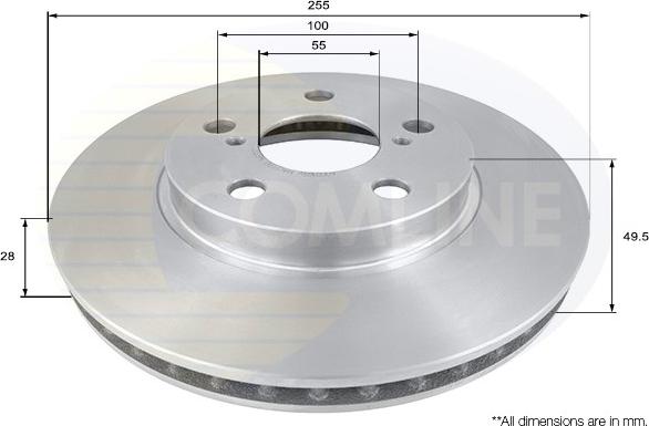 Comline ADC0169V - Спирачен диск vvparts.bg