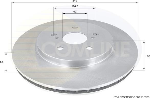 Comline ADC01158V - Спирачен диск vvparts.bg
