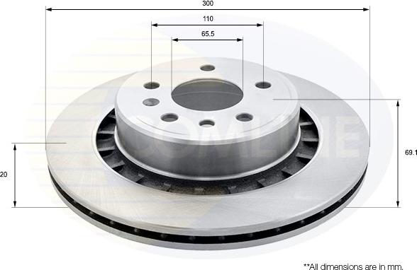 Comline ADC01161V - Спирачен диск vvparts.bg