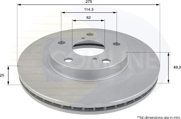 Comline ADC01100V - Спирачен диск vvparts.bg