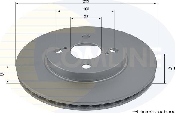 Comline ADC01107V - Спирачен диск vvparts.bg