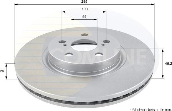 Comline ADC01110V - Спирачен диск vvparts.bg