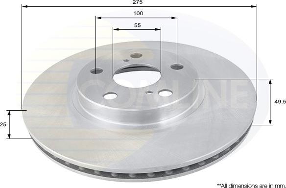 Comline ADC01113V - Спирачен диск vvparts.bg