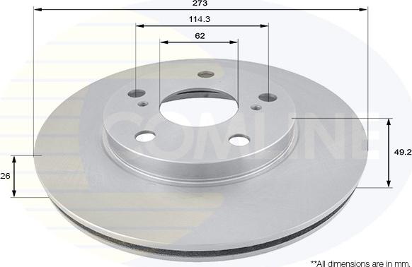 Comline ADC01139V - Спирачен диск vvparts.bg