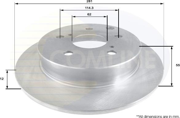 Comline ADC01137 - Спирачен диск vvparts.bg