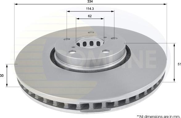 Comline ADC01124V - Спирачен диск vvparts.bg