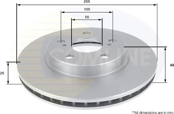 Comline ADC0181V - Спирачен диск vvparts.bg