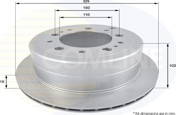 Comline ADC0183V - Спирачен диск vvparts.bg