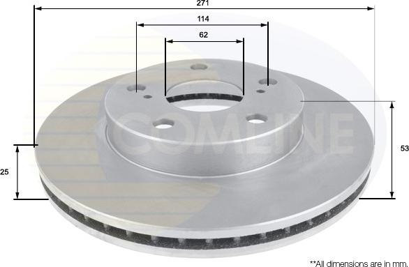 Comline ADC0139V - Спирачен диск vvparts.bg