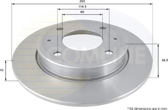 Comline ADC0372 - Спирачен диск vvparts.bg