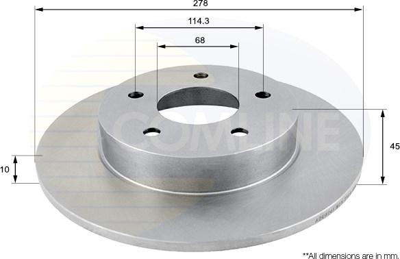 Comline ADC0261 - Спирачен диск vvparts.bg