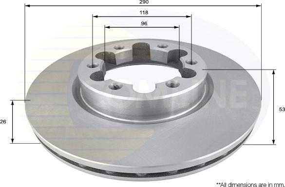 Comline ADC0285V - Спирачен диск vvparts.bg