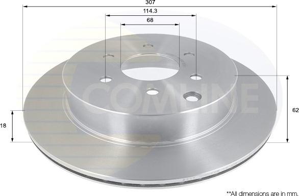 Comline ADC0282V - Спирачен диск vvparts.bg