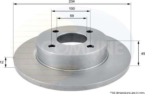 Comline ADC0227 - Спирачен диск vvparts.bg