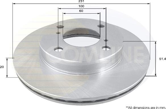 Comline ADC0276V - Спирачен диск vvparts.bg