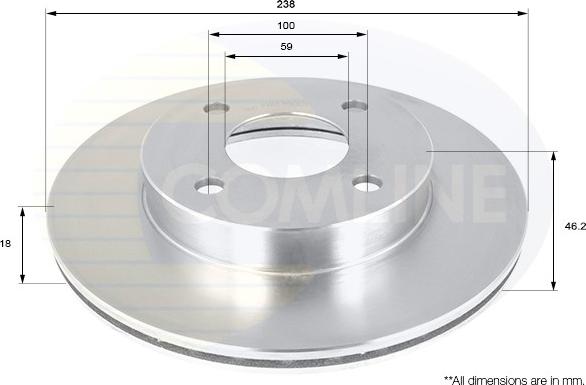 Comline ADC0273V - Спирачен диск vvparts.bg