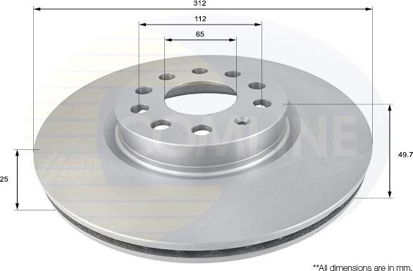 Comline ADC1449V - Спирачен диск vvparts.bg