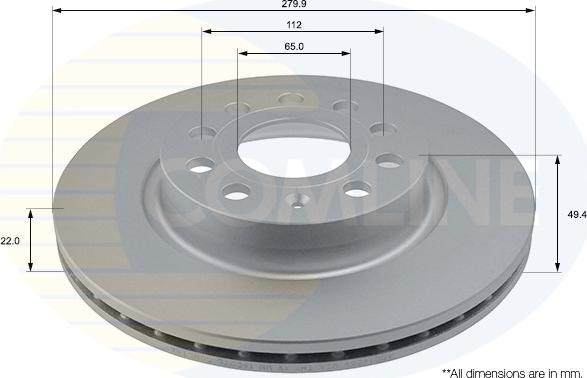 Comline ADC1456V - Спирачен диск vvparts.bg