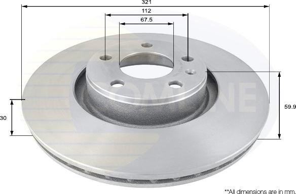 Comline ADC1465V - Спирачен диск vvparts.bg