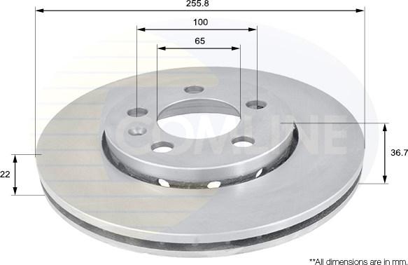 Comline ADC1407V - Спирачен диск vvparts.bg