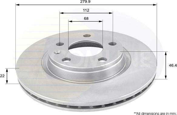 Comline ADC1412V - Спирачен диск vvparts.bg