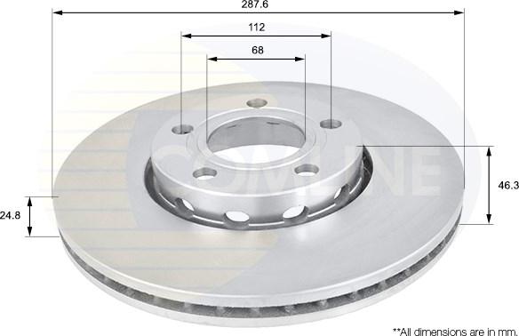 Comline ADC1417V - Спирачен диск vvparts.bg