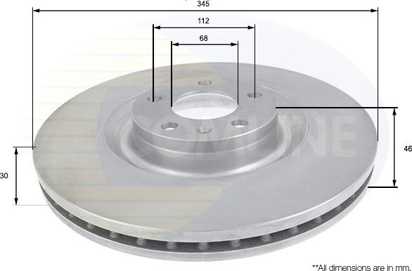 Comline ADC1484V - Спирачен диск vvparts.bg