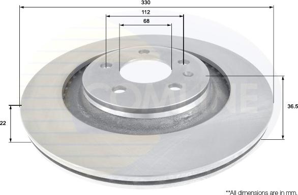 Comline ADC1486V - Спирачен диск vvparts.bg