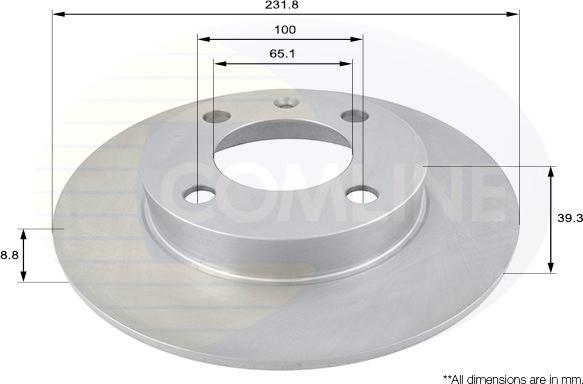 Comline ADC1439 - Спирачен диск vvparts.bg