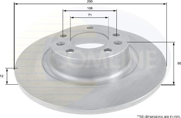 Comline ADC1596 - Спирачен диск vvparts.bg