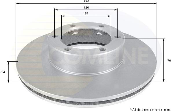 Comline ADC1559V - Спирачен диск vvparts.bg