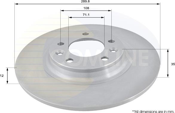 Comline ADC1551 - Спирачен диск vvparts.bg